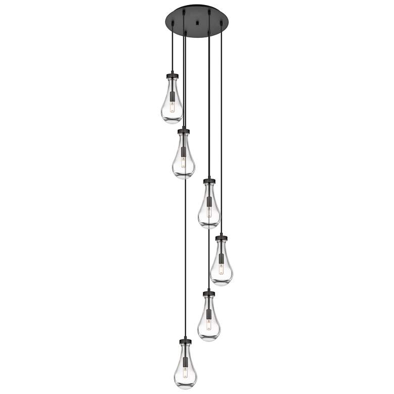 Image 1 Newton Bell 51.75"W 4 Light Brushed Nickel Linear Pendant w/ Smoke Sha