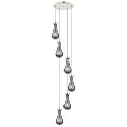 Newton Bell 51.75"W 4 Light Matte Black Linear Pendant w/ Light Smoke