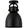 Newton Bell 8" Wide Matte Black Flush Mount With Matte Black Shade