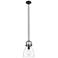 Newton Bell 8" Wide Matte Black Stem Hung Mini Pendant