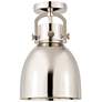 Newton Bell 8" Wide Polished Nickel Flush Mount With Polished Nickel S