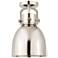 Newton Bell 8" Wide Polished Nickel Flush Mount With Polished Nickel S
