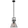 Newton Cone 10" Wide Matte Black Mini Pendant w/ Smoke Glass