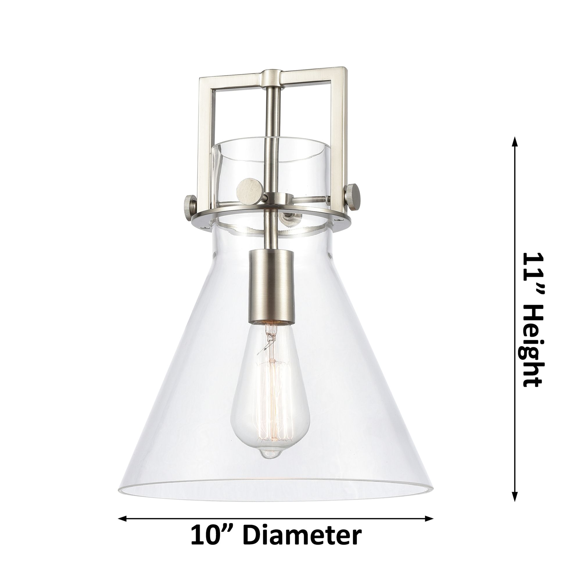 Image 5 Newton Cone 10" Wide Stem Hung Matte Black Pendant With Seedy Shade more views