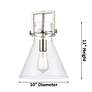 6_Newton Cone 10" Wide Stem Hung Satin Nickel Pendant With Clear Shade more views