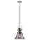Newton Cone 10" Wide Stem Hung Satin Nickel Pendant With Smoke Shade