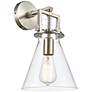 3_Newton Cone 14" High Brushed Satin Nickel LED Wall Sconce
