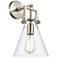 Newton Cone 14" High Brushed Satin Nickel LED Wall Sconce
