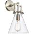 Newton Cone 14" High Brushed Satin Nickel LED Wall Sconce