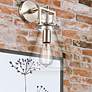 2_Newton Cone 14" High Brushed Satin Nickel LED Wall Sconce