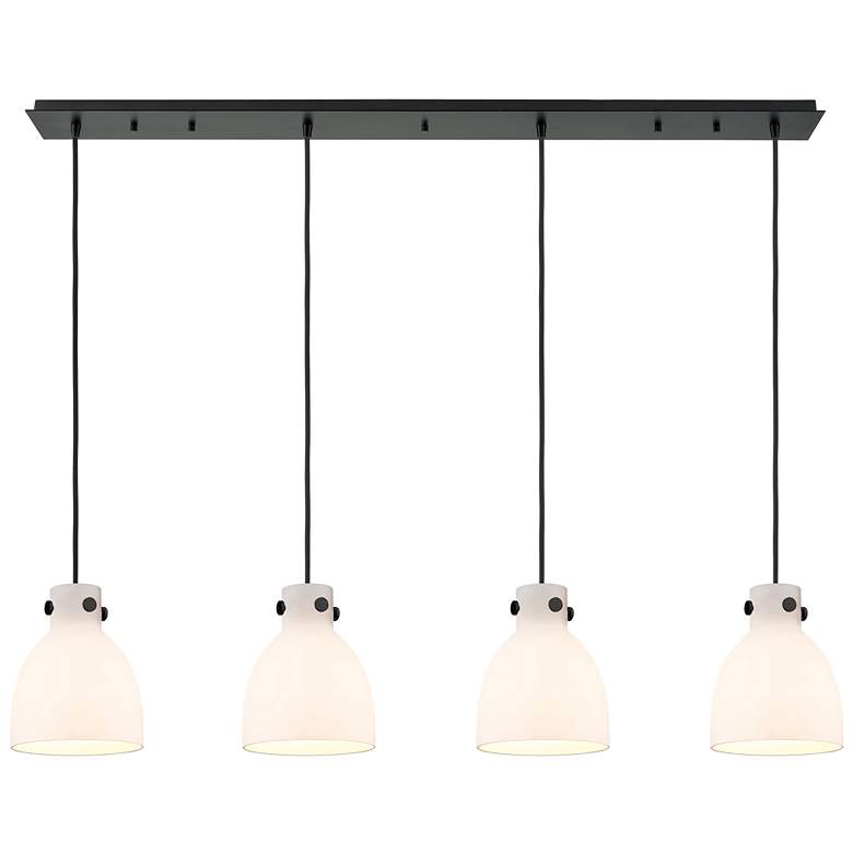 Image 1 Newton Cone 15.5" Wide 3 Light Brushed Brass Multi Pendant With Clear