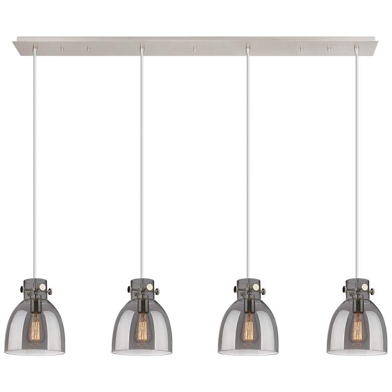 Image 1 Newton Cone 15.5" Wide 3 Light Brushed Brass Multi Pendant With Seedy