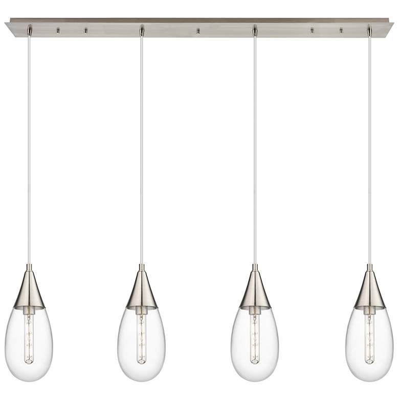 Image 1 Newton Cone 15.5" Wide 3 Light Matte Black Multi Pendant With Clear Sh