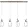 Newton Cone 15.5" Wide 3 Light Matte Black Multi Pendant With Clear Sh
