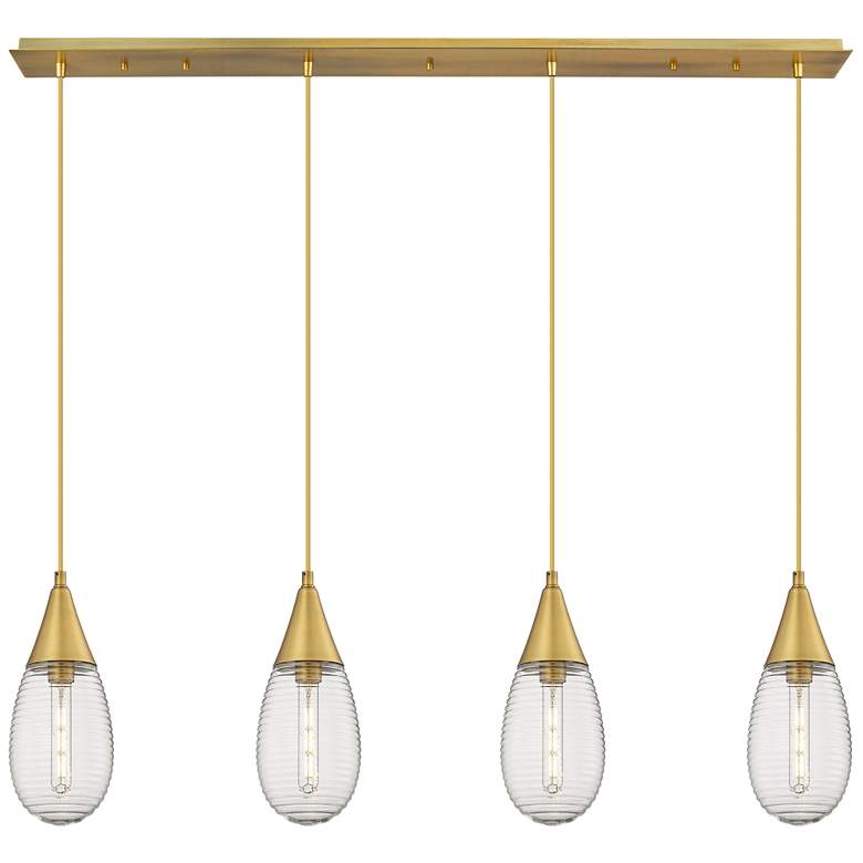 Image 1 Newton Cone 15.5"W 3 Light Brushed Nickel Multi Pendant w/ White Shade