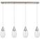 Newton Cone 15.5"W 3 Light Matte Black Multi Pendant w/ Light Smoke Sh