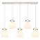 Newton Cone 18.63" Wide 6 Light Brushed Brass Multi Pendant w/ Clear S