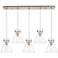 Newton Cone 18.63" Wide 6 Light Matte Black Multi Pendant With White S