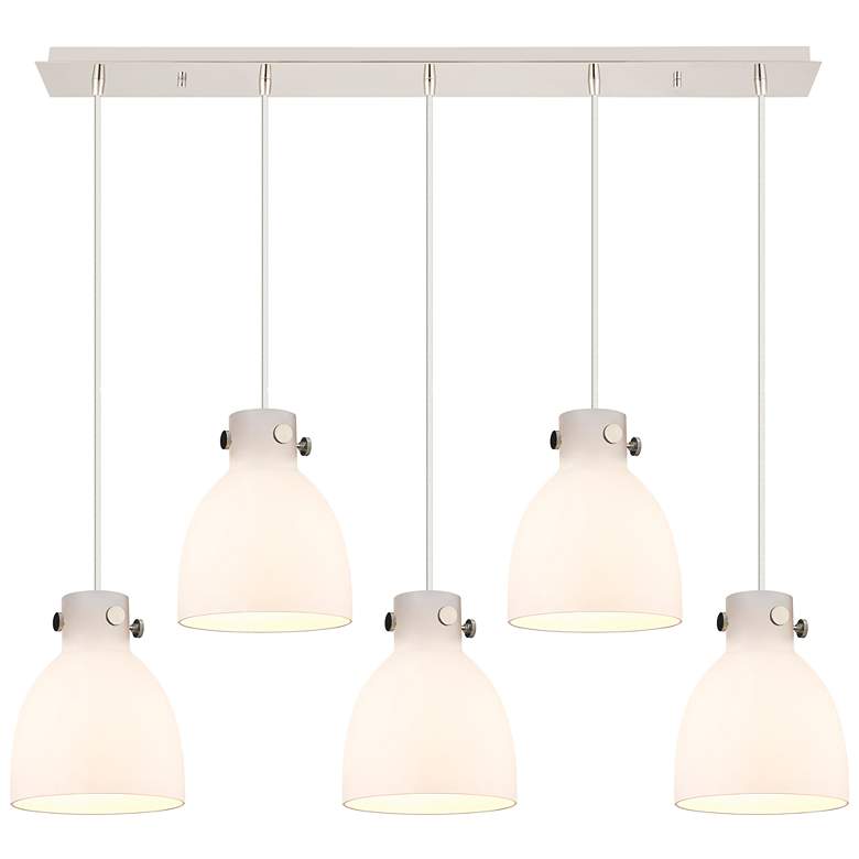 Image 1 Newton Cone 22.13" Wide 9 Light Brushed Brass Multi Pendant w/ Clear S