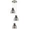 Newton Cone 22.13"W 9 Light Brushed Nickel Multi Pendant w/ Clear Shad