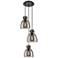 Newton Cone 22.13"W 9 Light Matte Black Multi Pendant w/ Light Smoke S