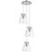 Newton Cone 22.13"W 9 Light Polished Nickel Multi Pendant w/ Seedy Sha