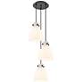 Newton Cone 22.13"W 9 Light Polished Nickel Multi Pendant w/ Smoke Sha
