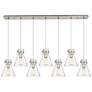 Newton Cone 27.25" Wide 12 Light Matte Black Multi Pendant With Clear