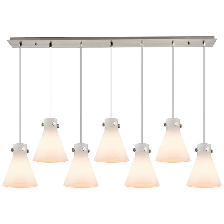 Image 1 Newton Cone 27.25" Wide 12 Light Matte Black Multi Pendant With Seedy