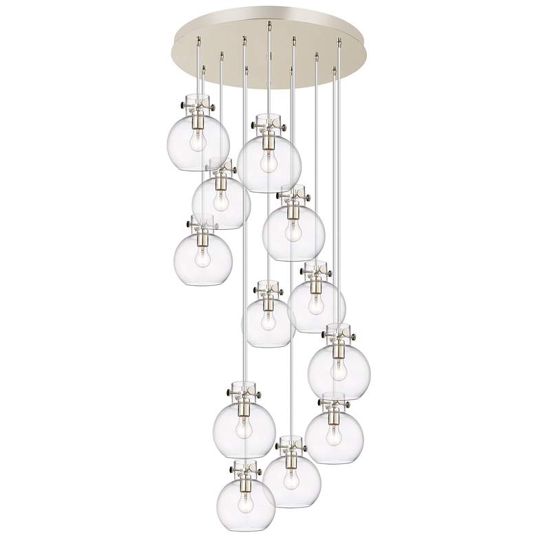 Image 1 Newton Cone 39.75" Wide 3 Light Matte Black Linear Pendant With White