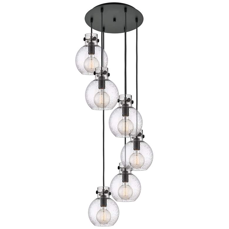 Image 1 Newton Cone 39.75"W 3 Light Polished Nickel Linear Pendant w/ Clear Sh