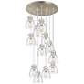 Newton Cone 51.75" Wide 4 Light Matte Black Linear Pendant With Clear