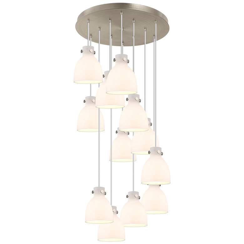 Image 1 Newton Cone 51.75" Wide 4 Light Matte Black Linear Pendant With Seedy