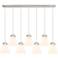 Newton Cone 51.75" Wide 7 Light Brushed Brass Linear Pendant w/ Clear