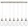 Newton Cone 51.75" Wide 7 Light Matte Black Linear Pendant With Clear
