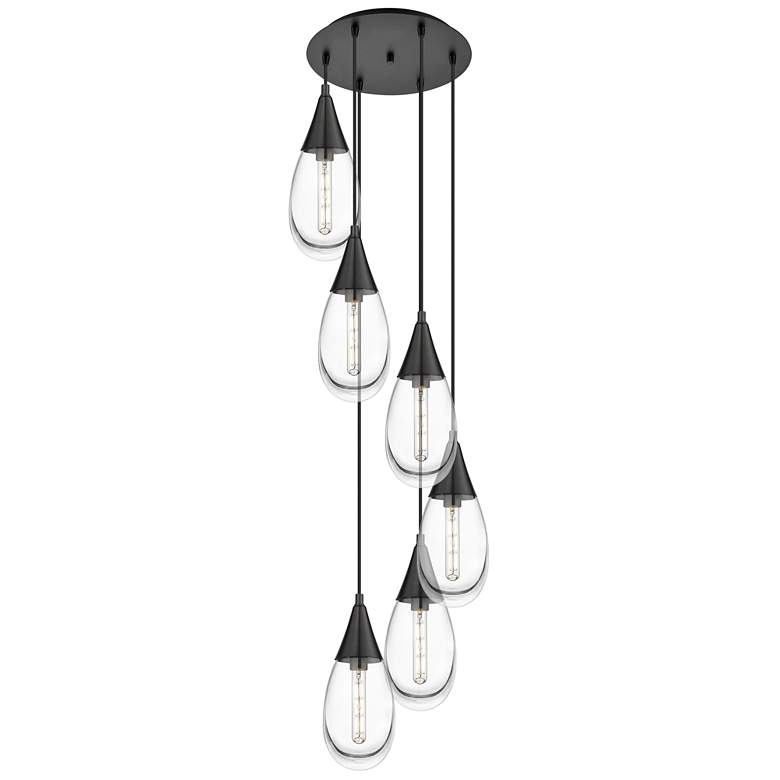 Image 1 Newton Cone 51.75"W 4 Light Brushed Nickel Linear Pendant w/ White Sha