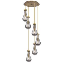 Newton Cone 51.75"W 4 Light Polished Nickel Linear Pendant w/ White Sh