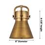 4_Newton Cone 8"W Brushed Brass Mini Pendant w/ Brass Shade more views