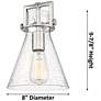 2_Newton Cone 8"W Nickel Stem Arched Mini Pendant w/ Mercury Shade more views
