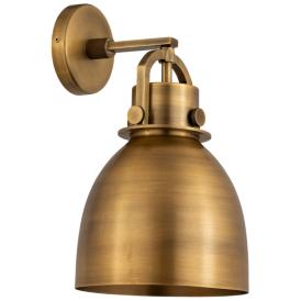 Newton Metal Bell 14.5" High Brushed Brass Sconce w/ Brushed Brass Sha Newton Metal Bell 14.5" High Brushed Brass Sconce w/ Brushed Brass Sha