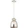 Newton Metal Bell 8"W Polished Nickel Corded Pendant w/ Nickel Shade