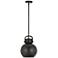 Newton Metal Sphere 10"W Matte Black Stem Hung Pendant w/ Matte Black