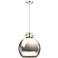 Newton Metal Sphere 14"W Polished Nickel Cord Pendant w/ Nickel Shade