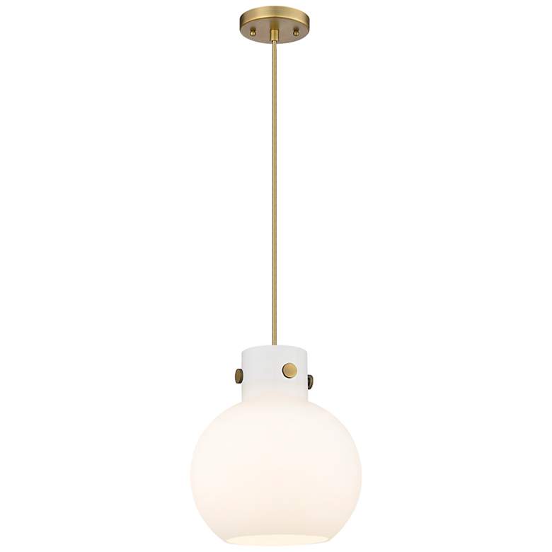 Image 1 Newton Sphere 10" Wide Brushed Brass Globe Mini Pendant