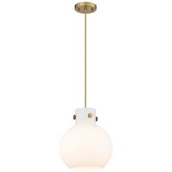 Newton Sphere 10" Wide Brushed Brass Globe Mini Pendant