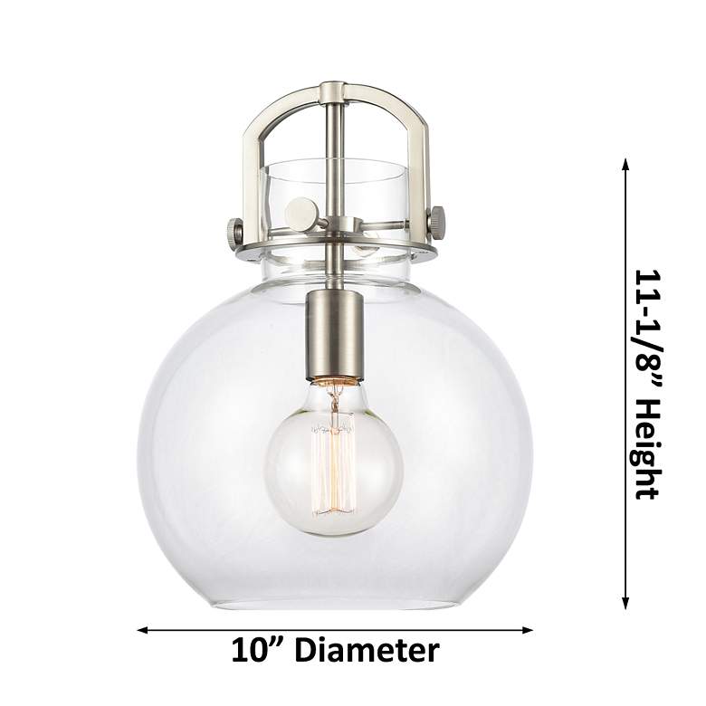 Image 4 Newton Sphere 10" Wide Brushed Brass Globe Mini Pendant more views