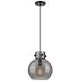 Newton Sphere 10" Wide Matte Black Mini Pendant