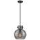 Newton Sphere 10" Wide Matte Black Mini Pendant