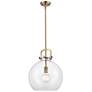 2_Newton Sphere 14" Brushed Brass Pendant