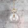 1_Newton Sphere 14" Brushed Brass Pendant